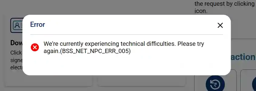 Technical Difficulty for Bank Seeding